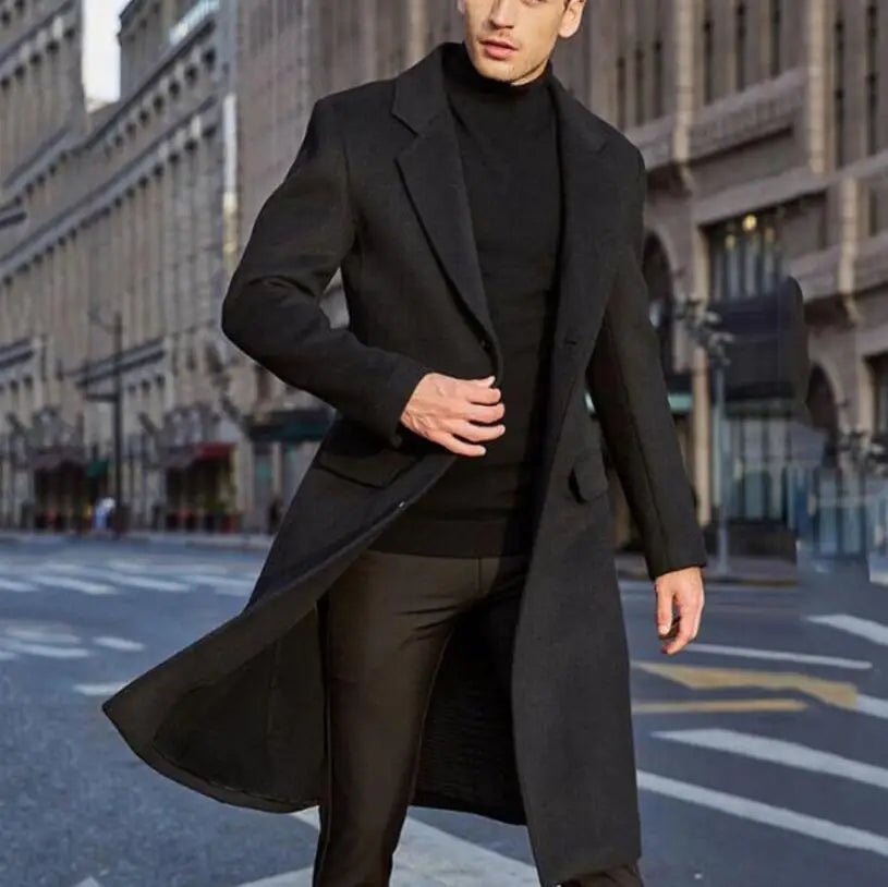 Trench coat laine homme