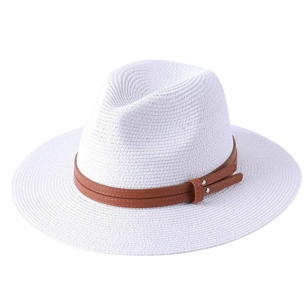Cappello Panama In Paglia Vintage Unisex - Protezione UV, Per Spiaggia E Estate - Foto 5